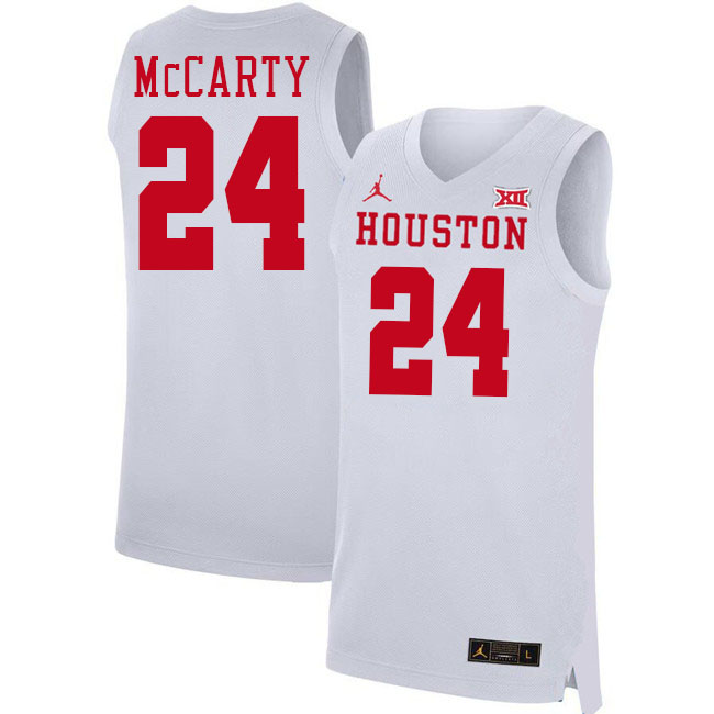 Chase McCarty College Jersey,Houston Cougars #24 Chase McCarty Basketball Jersey Youth-White